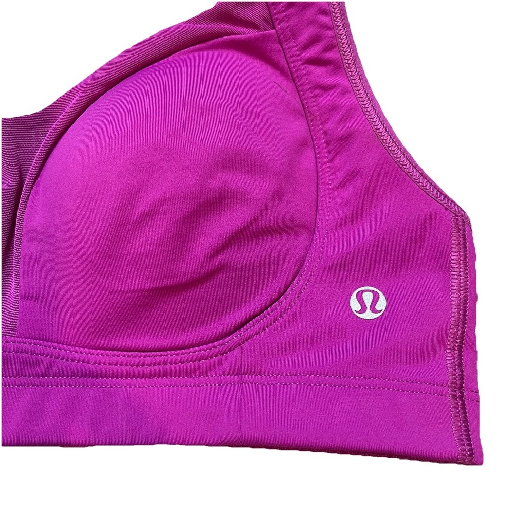 Lululemon Athletica Ta Ta Tamer II Sports Bra 34C Hot Pink Athleisure Yoga - Picture 2 of 4